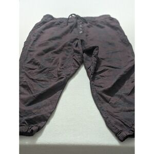 Anthropologie Plus Jacquie Button-Fly Jogger Pants Plum Black Plaid 2x Boho Gorp